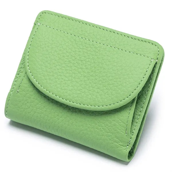 Genuine Leather Mini Bifold Wallet