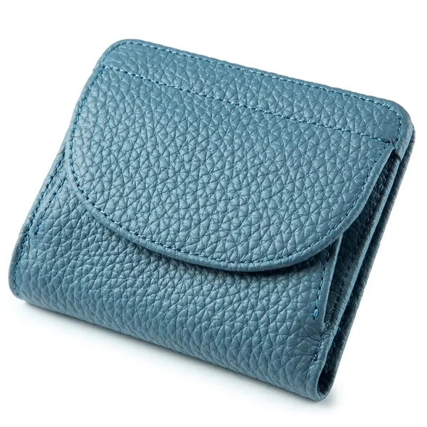 Genuine Leather Mini Bifold Wallet