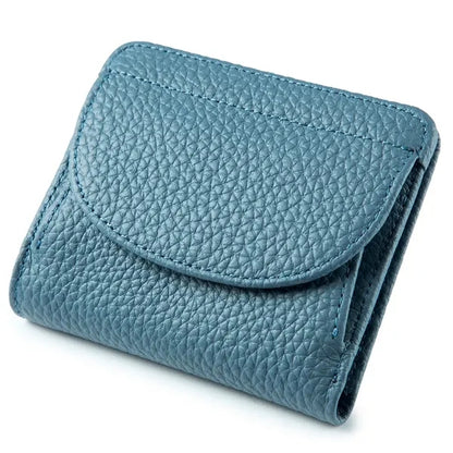 Genuine Leather Mini Bifold Wallet