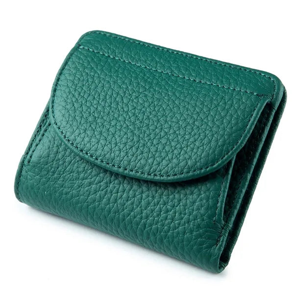 Genuine Leather Mini Bifold Wallet