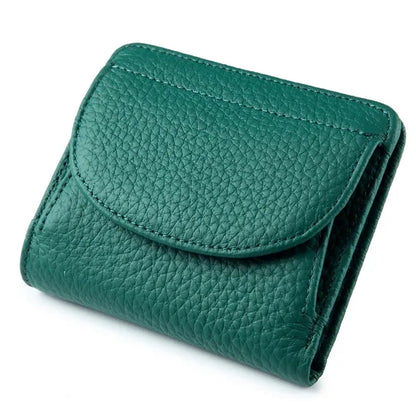 Genuine Leather Mini Bifold Wallet