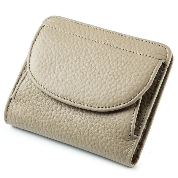 Genuine Leather Mini Bifold Wallet