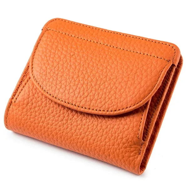 Genuine Leather Mini Bifold Wallet
