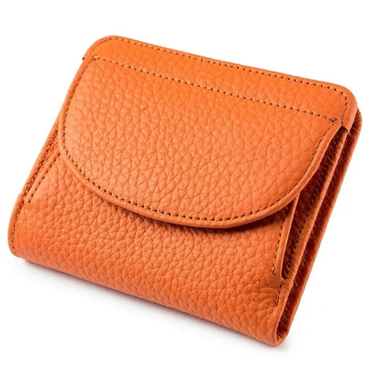 Genuine Leather Mini Bifold Wallet
