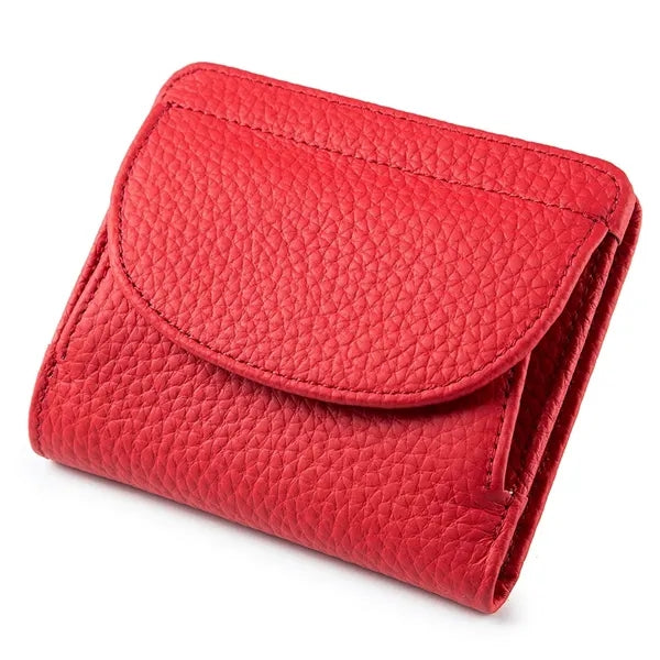 Genuine Leather Mini Bifold Wallet