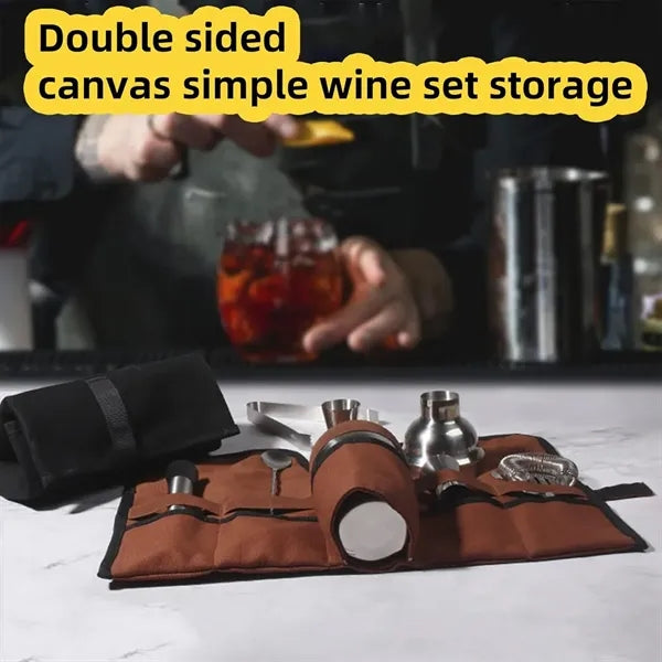 Bartender Travel Kit, Canvas Bar Tool Bag and Organizer.