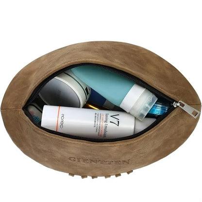 PU Leather Travel Toiletry Bag and Shaving Dopp Kit.