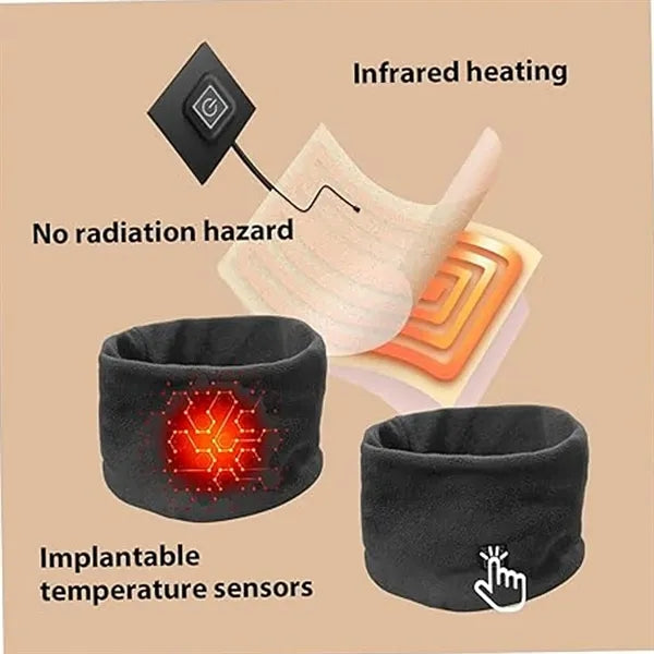 USB Heated Scarf Fleece Electric Neck Warmer
