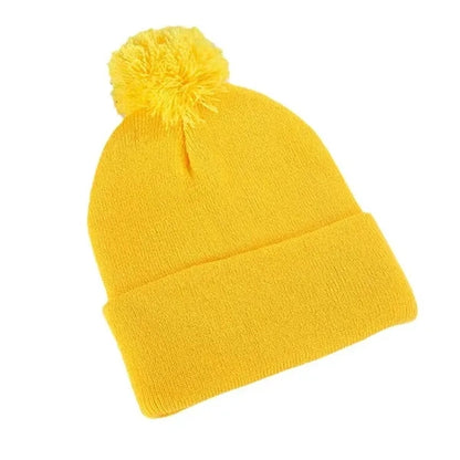 Knit Beanie Cap with Pom