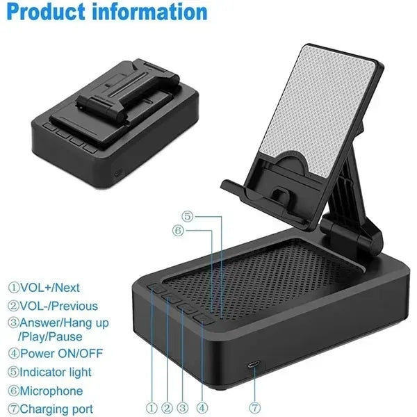 Cell Phone Stand Wireless Bluetooth Speaker Base HD Sound