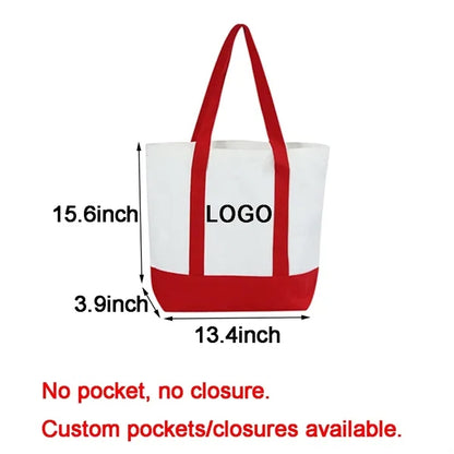 Custom Portable Polycotton Canvas Shopping Tote Bag