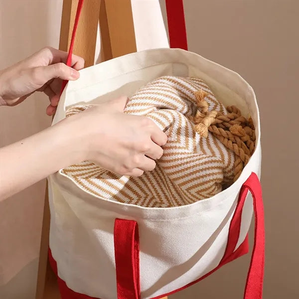 Custom Portable Polycotton Canvas Shopping Tote Bag