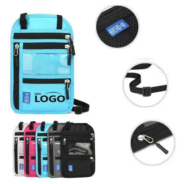 RFID Neck Wallet Travel Passport Bag