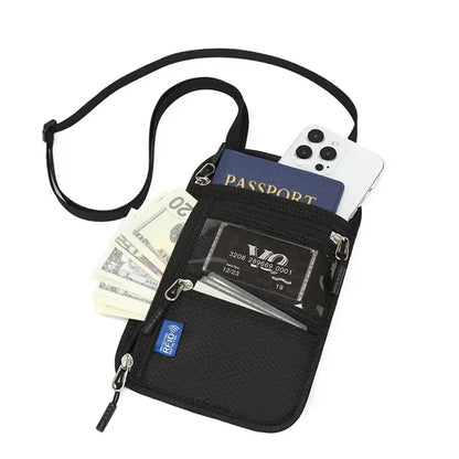RFID Neck Wallet Travel Passport Bag