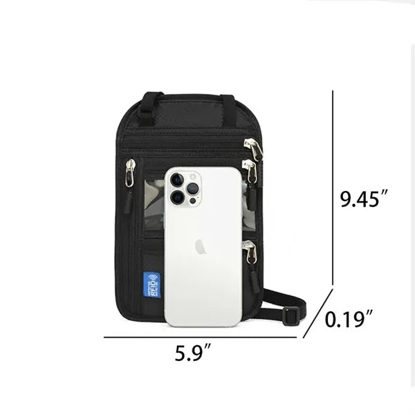 RFID Neck Wallet Travel Passport Bag