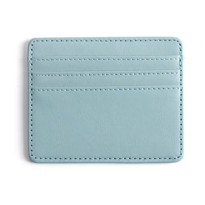 Slim PU Leather Card Holder Wallet