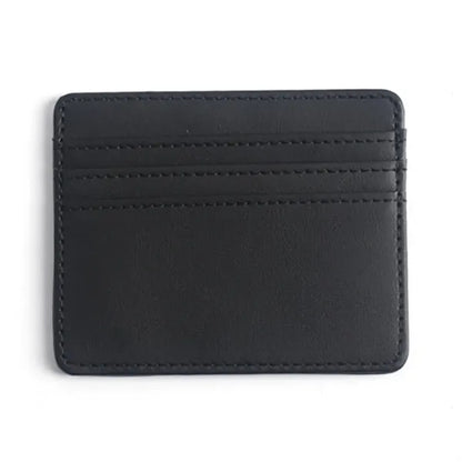 Slim PU Leather Card Holder Wallet