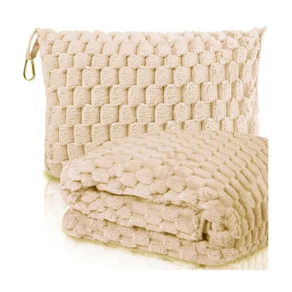 Portable Fleece Travel Blanket with Pouch