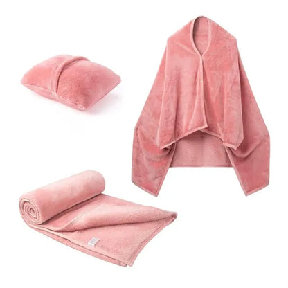 2 in 1 Travel Blanket with Pocket