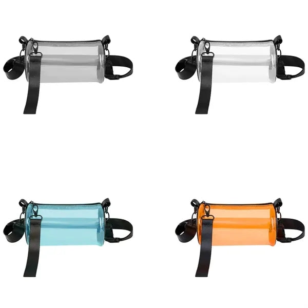 PVC Cylindrical Travel Security Crossbody Bag