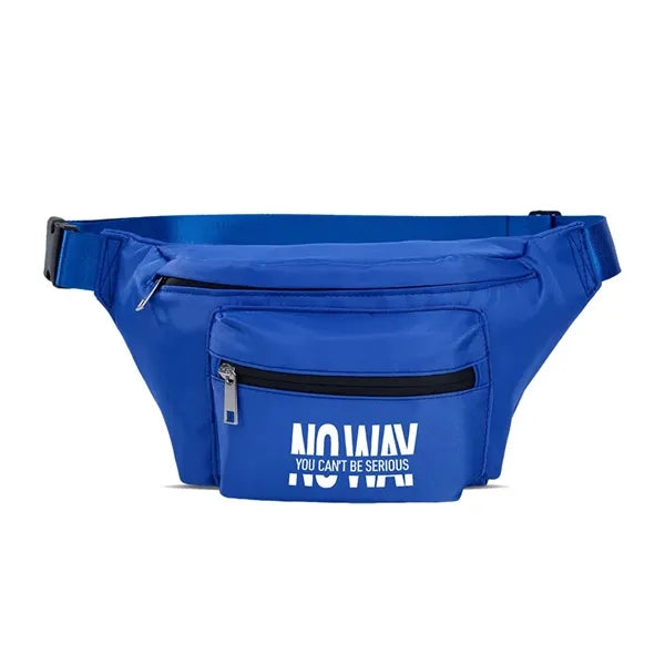 Custom Lightweight Fanny Pack with 3 Zipper Pockets