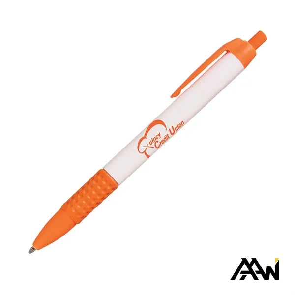 Widebody Grip Pen Glossy White Barrel - Matte