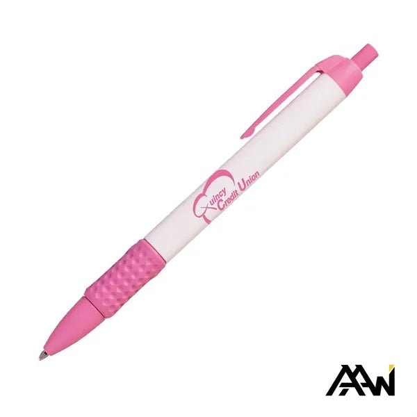 Widebody Grip Pen Glossy White Barrel - Matte