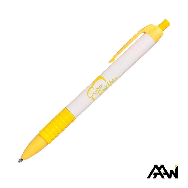 Widebody Grip Pen Glossy White Barrel - Matte