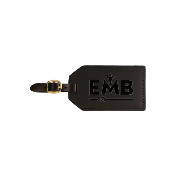 Leeman Grand Central Luggage Tag Sueded Leather