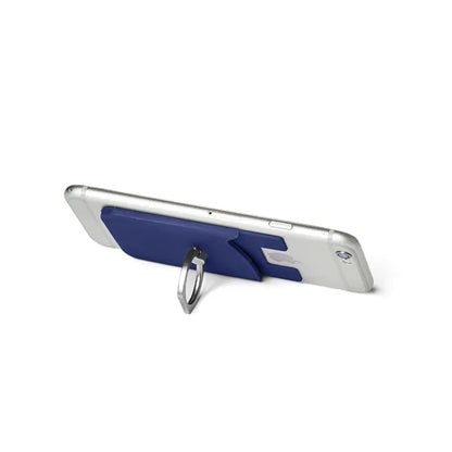 Silicone Card Holder with Metal Ring Phone Stand