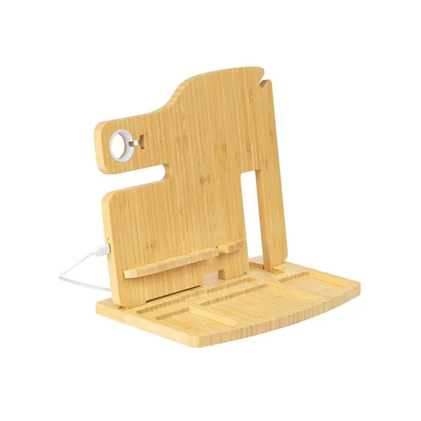 Portia Bamboo Charging Valet Station