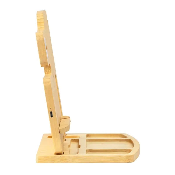 Portia Bamboo Charging Valet Station