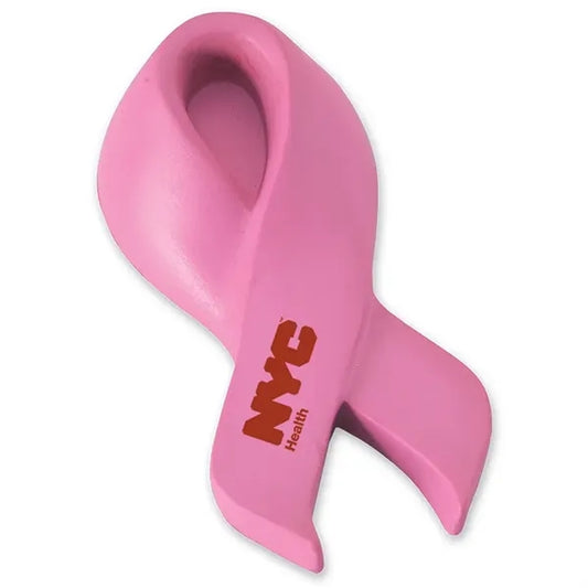Pink Breast Cancer Awareness Ribbon Shape Stress Ball