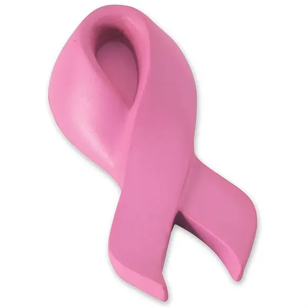 Pink Breast Cancer Awareness Ribbon Shape Stress Ball