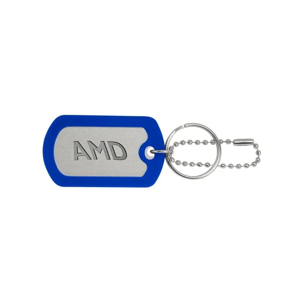 Ball Chain Dog Tag Keychain