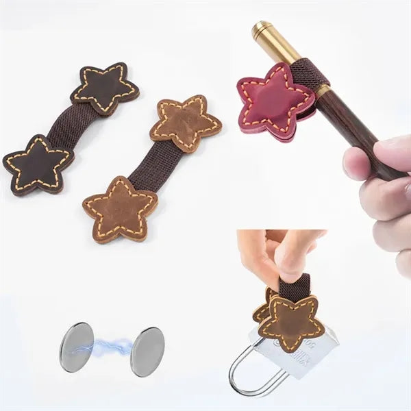 Leather Double-Sided Magnetic Bookmarks