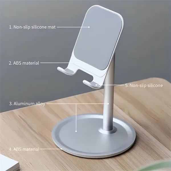 Adjustable Phone Stand with Storage Tray