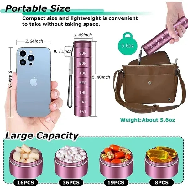 Day Daily Medicine Organizer Holder