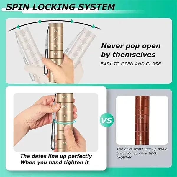 Day Daily Medicine Organizer Holder