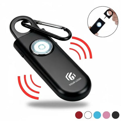 Personal safety alarm siren keychain with strobe light