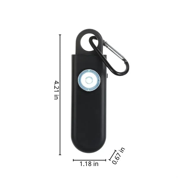 Personal safety alarm siren keychain with strobe light
