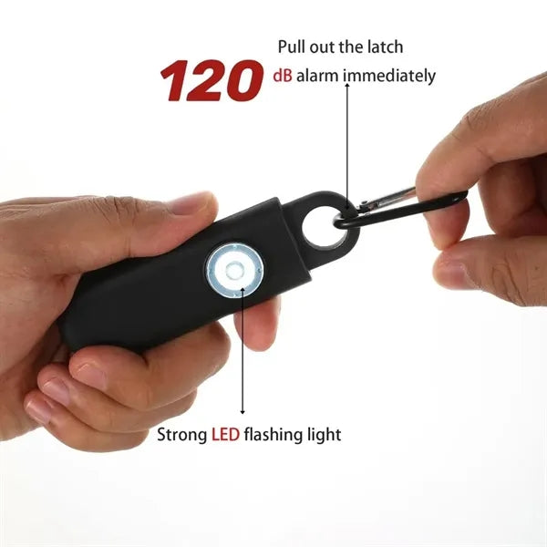 Personal safety alarm siren keychain with strobe light