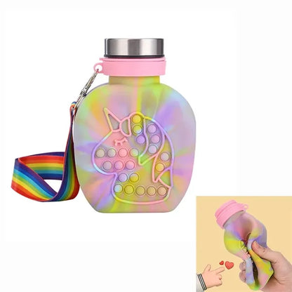 Unicorn Heart Silicone Travel Bottle