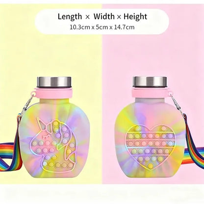 Unicorn Heart Silicone Travel Bottle