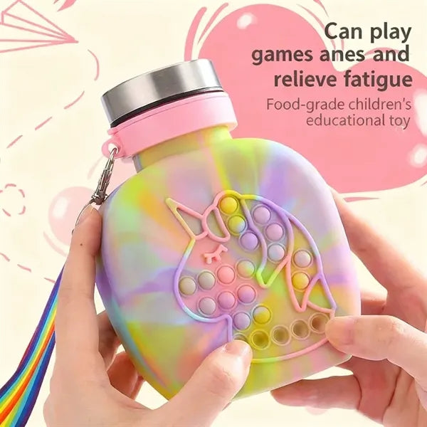 Unicorn Heart Silicone Travel Bottle