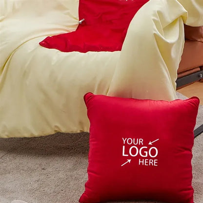 2-in-1 Custom Pillow Blanket for Car Travel and Home Use