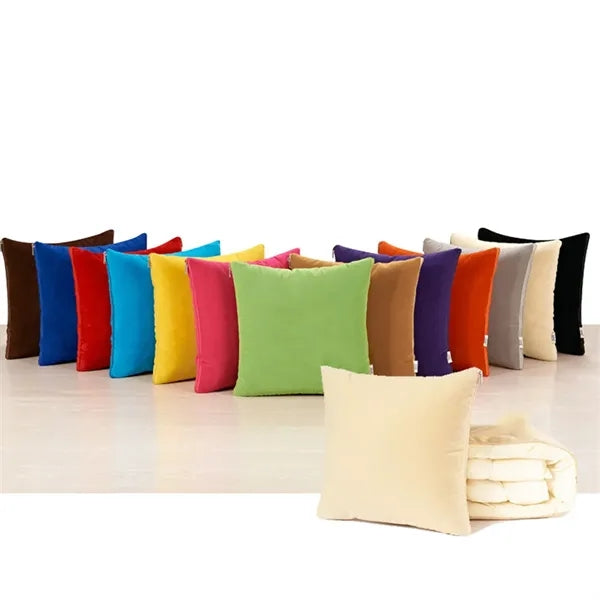 2-in-1 Custom Pillow Blanket for Car Travel and Home Use