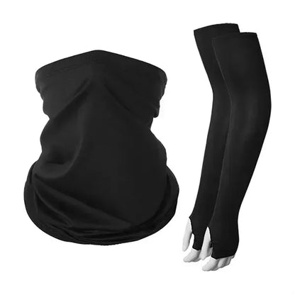 UV Protection Reflective Strap Arm Sleeves and Neck Gaiter