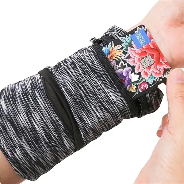 Wrist Pouch, Pocket Wallet with Zippered
