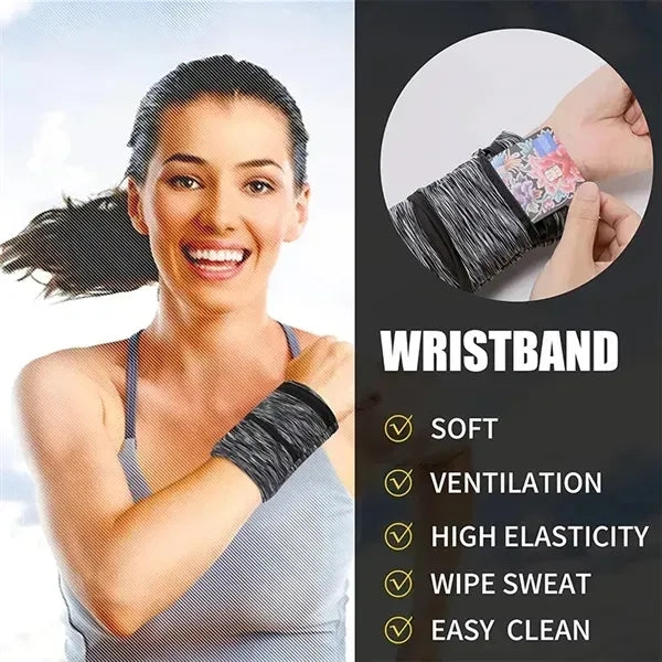 Wrist Pouch, Pocket Wallet with Zippered